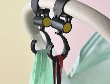 heavy-duty Velcro hook, stroller accessory hook, umbrella stroller clip - available at Sparq Mart