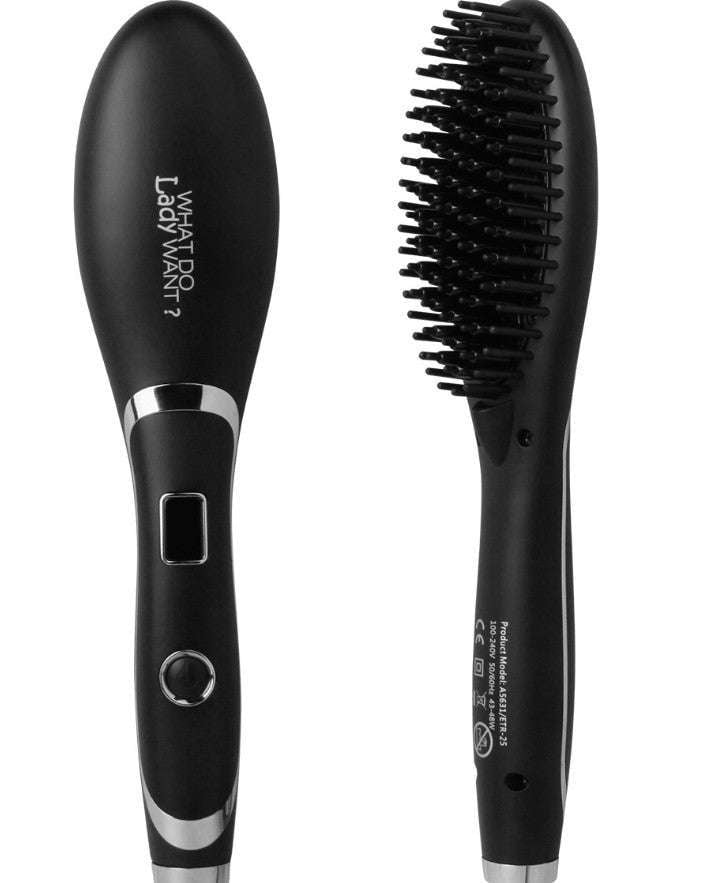 Ceramic Hair Straightening Brush, Salon-Quality Results, Sleek Hair - available at Sparq Mart