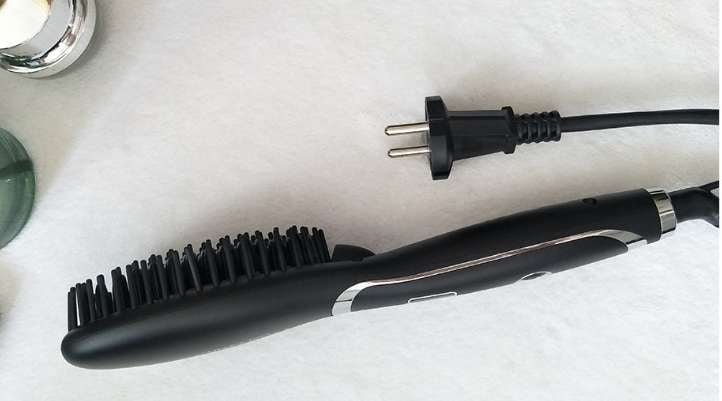 Ceramic Hair Straightening Brush, Salon-Quality Results, Sleek Hair - available at Sparq Mart