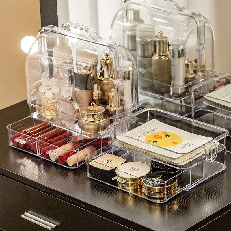 acrylic makeup organizer, clear makeup box, cosmetic storage solution - available at Sparq Mart