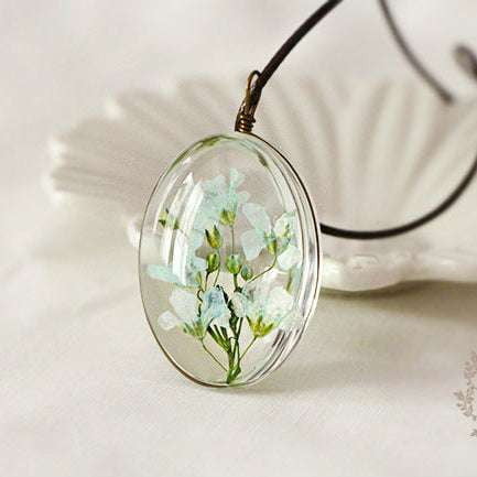 Artisan Flower Pendant, Glass Floral Necklace, Summer Necklace Jewelry - available at Sparq Mart