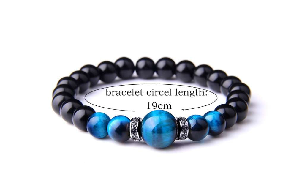Blue Eyed Accessory, Eye Stone Jewelry, Men's Tiger Bracelet - available at Sparq Mart