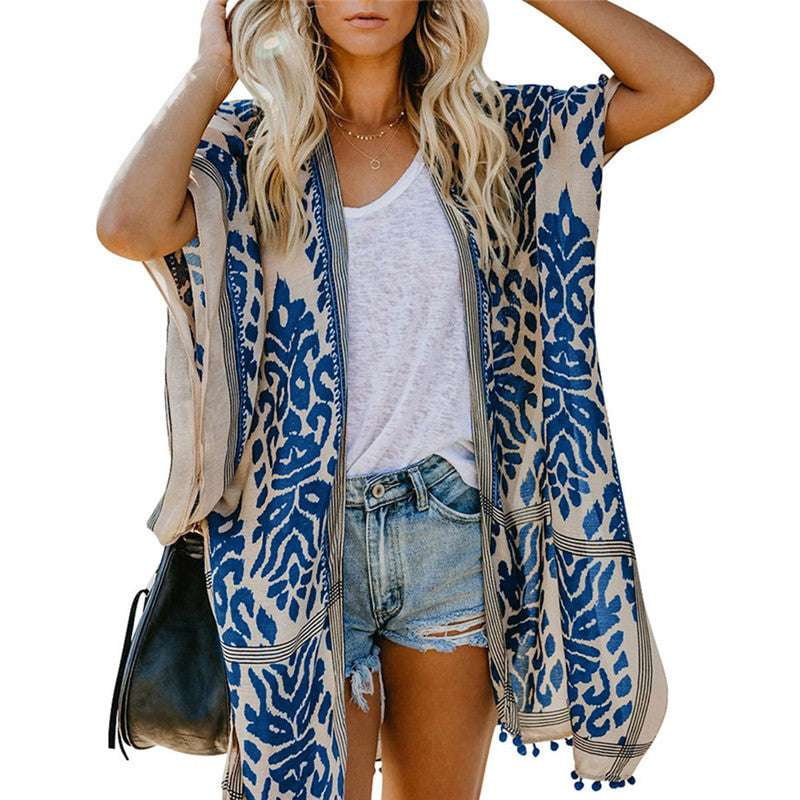 Bohemian Kimono Cardigan, Ladies Digital Kimono, Medium Length Kimono - available at Sparq Mart