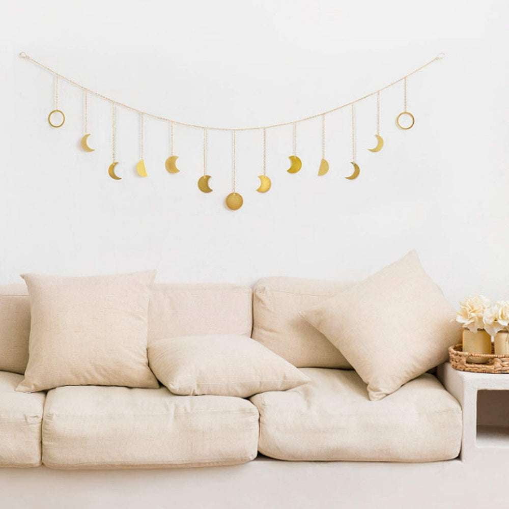 Boho Home Accent, Moon Phase Garland, Wall Hanging Decor - available at Sparq Mart