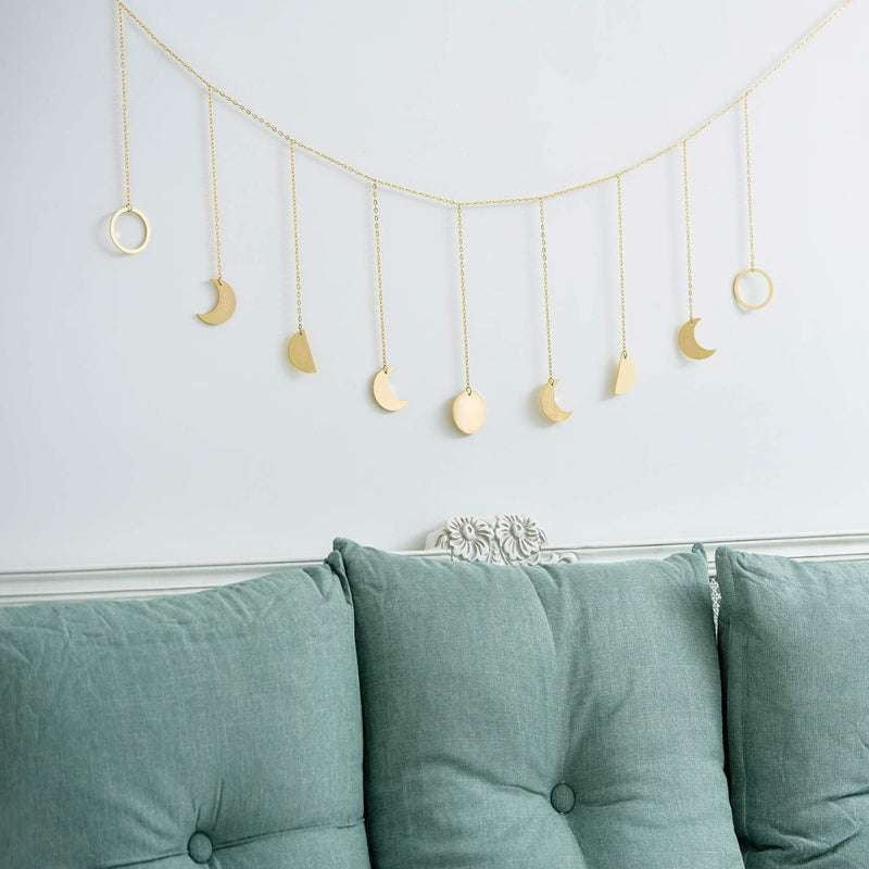 Boho Home Accent, Moon Phase Garland, Wall Hanging Decor - available at Sparq Mart