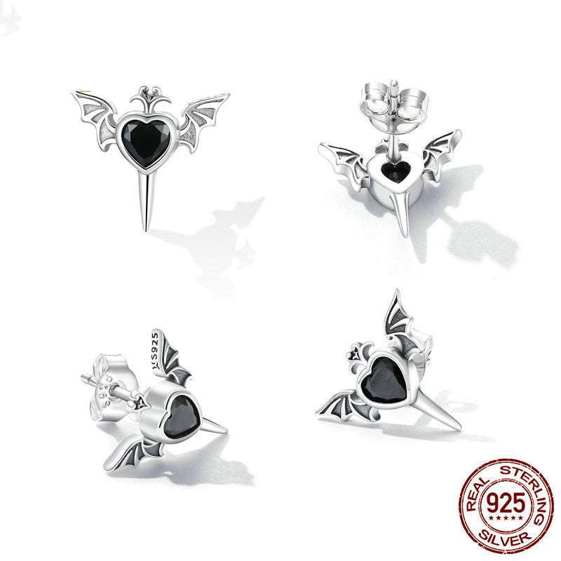 Fashion Wings Jewelry, Heart Earrings Online, Zircon Stud Earrings - available at Sparq Mart