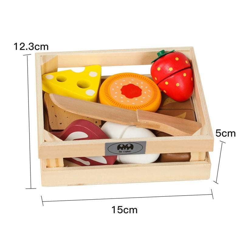 Cutting Toy Set, Kids Pretend Play, Wooden Play Food - available at Sparq Mart