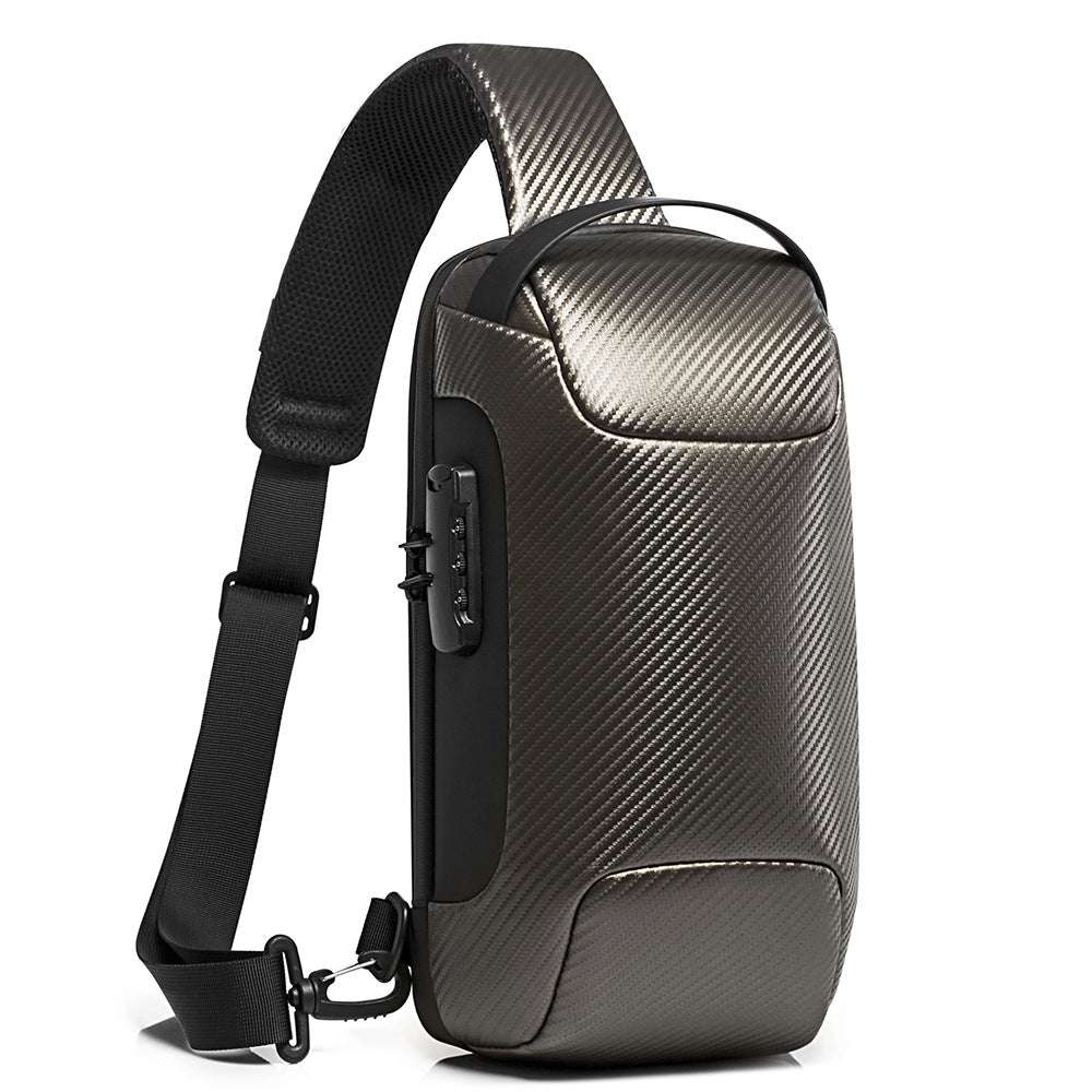 Carbon Brazing Bag, Men's Crossbody Bag, Waterproof Crossbody Bag - available at Sparq Mart