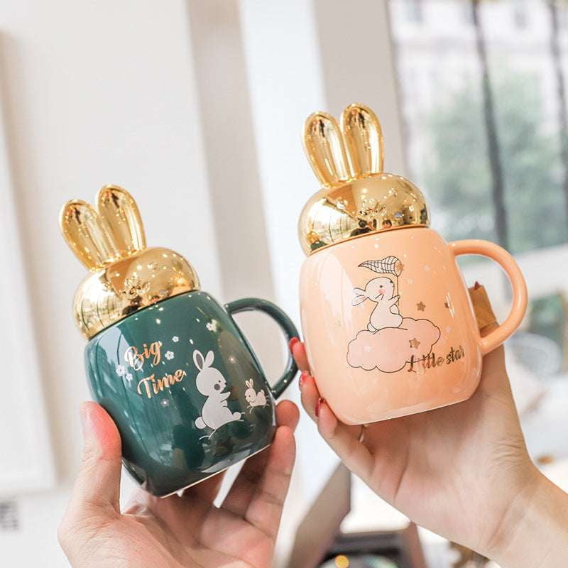 Ceramic Mug, Pot Belly Mug, Rabbit Ears Mug - available at Sparq Mart