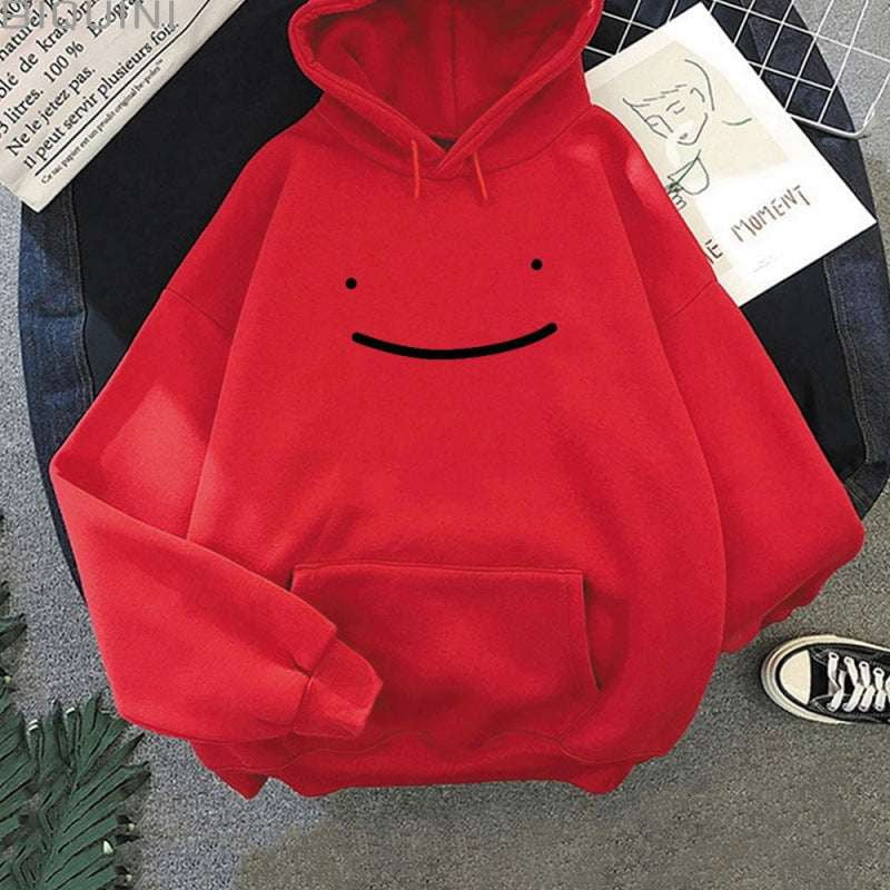 Casual Smile Sweater, Comfortable Hooded Sweatshirt, Men's Cartoon Hoodie - available at Sparq Mart