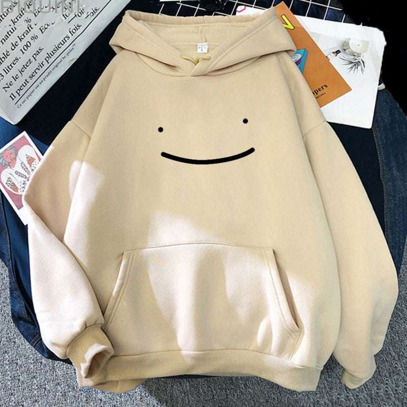 Casual Smile Sweater, Comfortable Hooded Sweatshirt, Men's Cartoon Hoodie - available at Sparq Mart