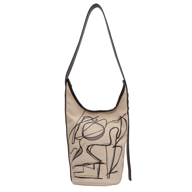 Canvas Shoulder Bag, Embroidered Shoulder Bag, Fashion Shoulder Bag - available at Sparq Mart