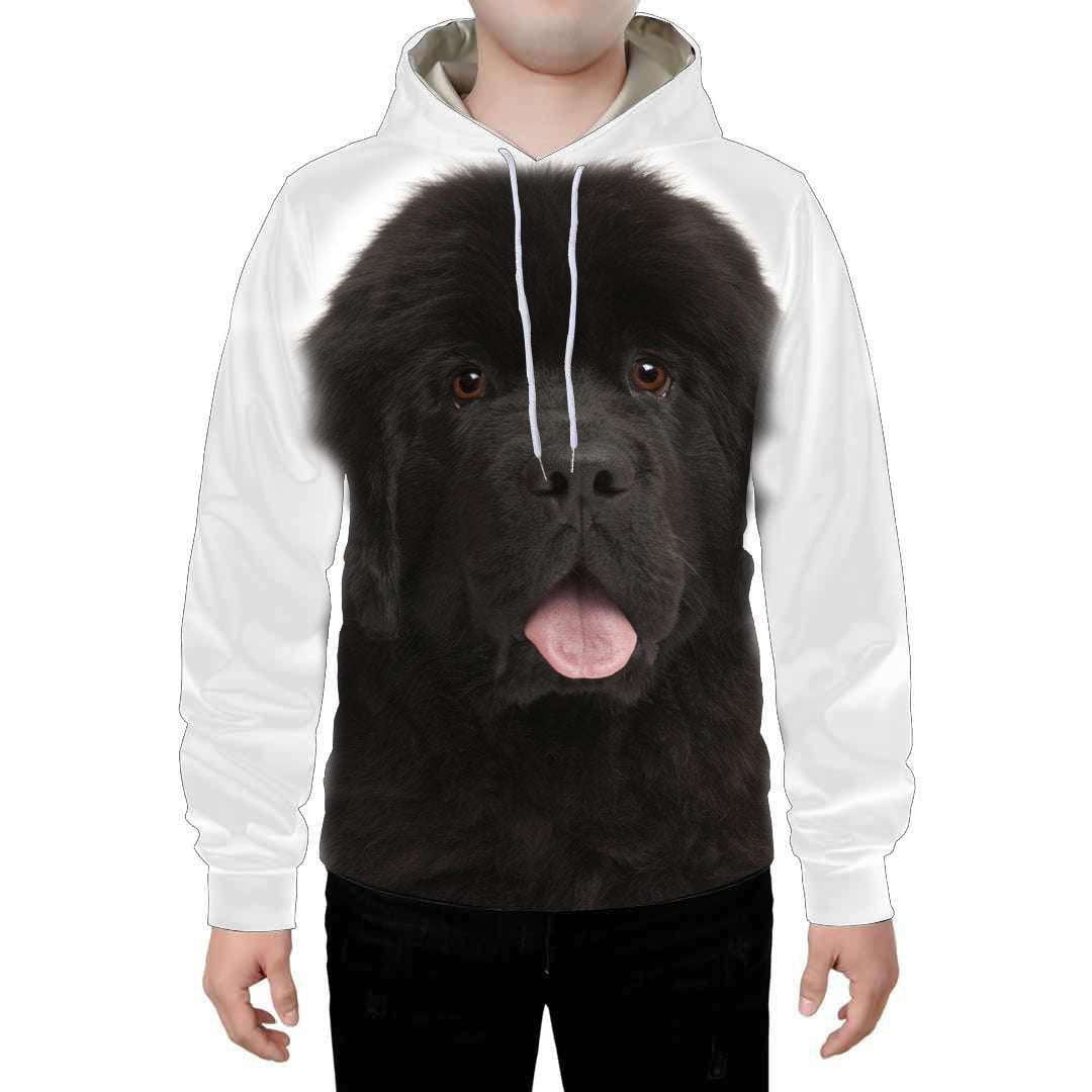 comfortable casual wear, digital dog sweatshirt, versatile polyester hoodie - available at Sparq Mart