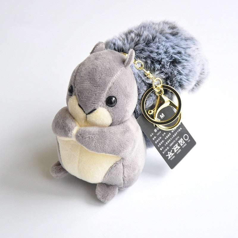 Cute Squirrel Plushie, Scented Animal Keychain, Soft Plush Squirrel - available at Sparq Mart