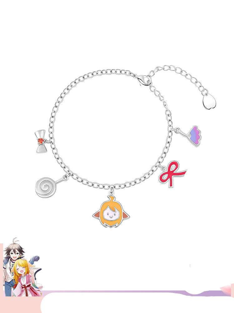 Cute Kitty Charm Bracelet, Gold Plated Animation Bracelet, Susu Girlfriends Bracelet - available at Sparq Mart