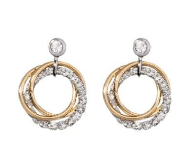 Elegant Drill Ring Earrings, Korean Style Earrings, Temperament Cold Wind Earrings - available at Sparq Mart