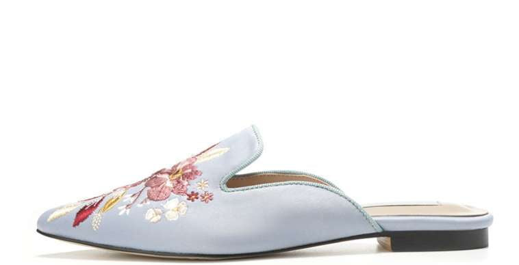 Comfortable Indoor Footwear, Embroidered Women's Slippers, Lazy Low Heel - available at Sparq Mart