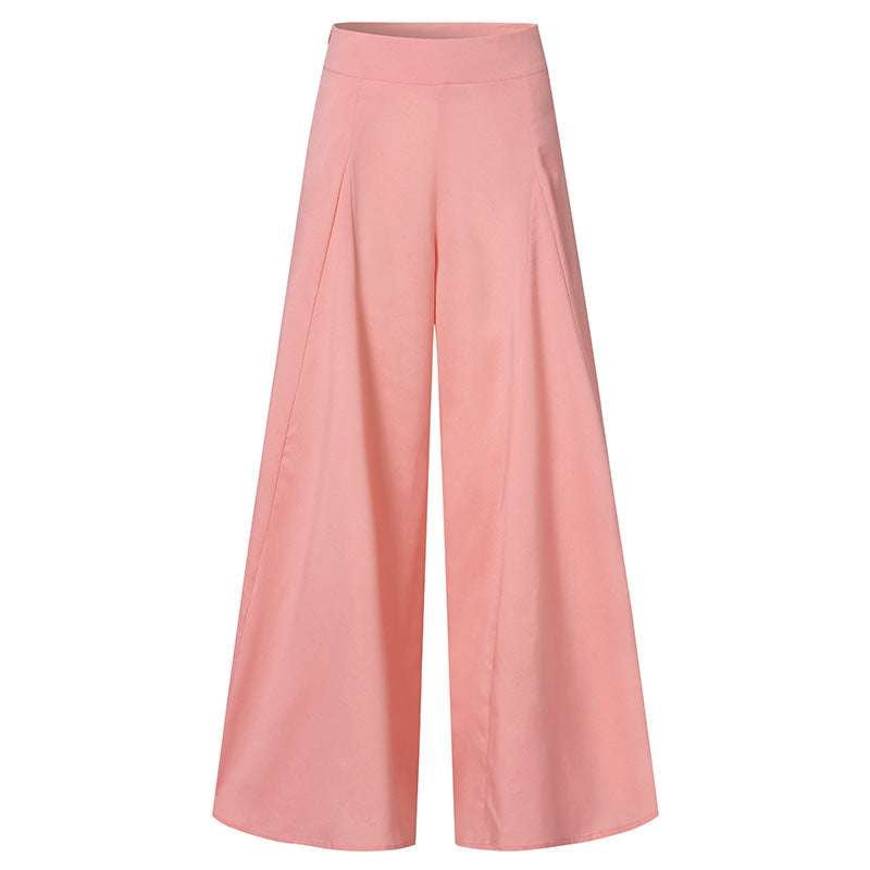 casual summer trousers, comfortable chic pants, high waist wide-leg - available at Sparq Mart