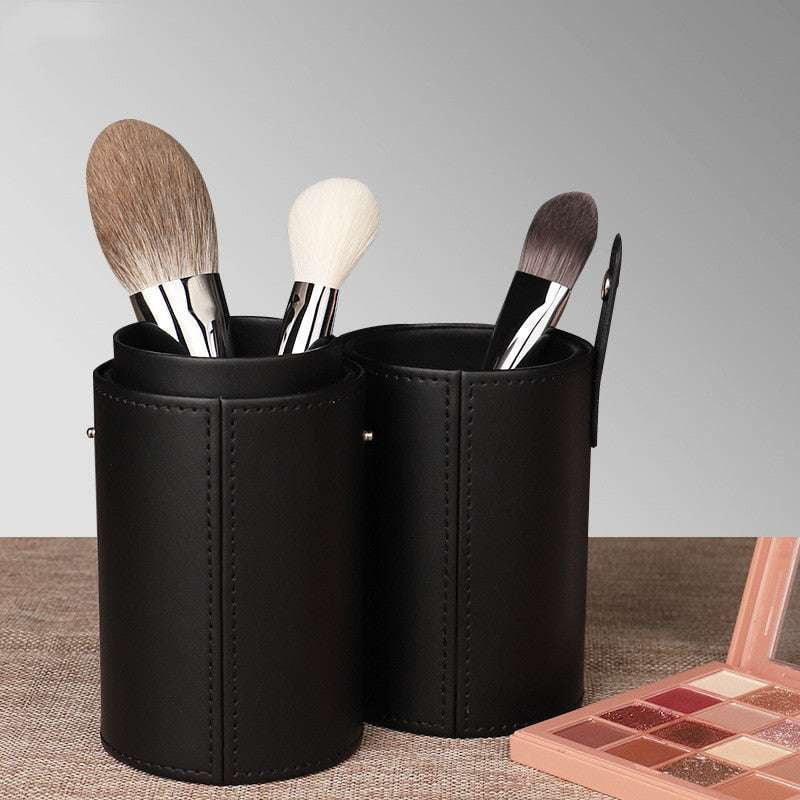 Desk Makeup Organizer, Elegant Vanity Storage, PU Pen Caddy - available at Sparq Mart