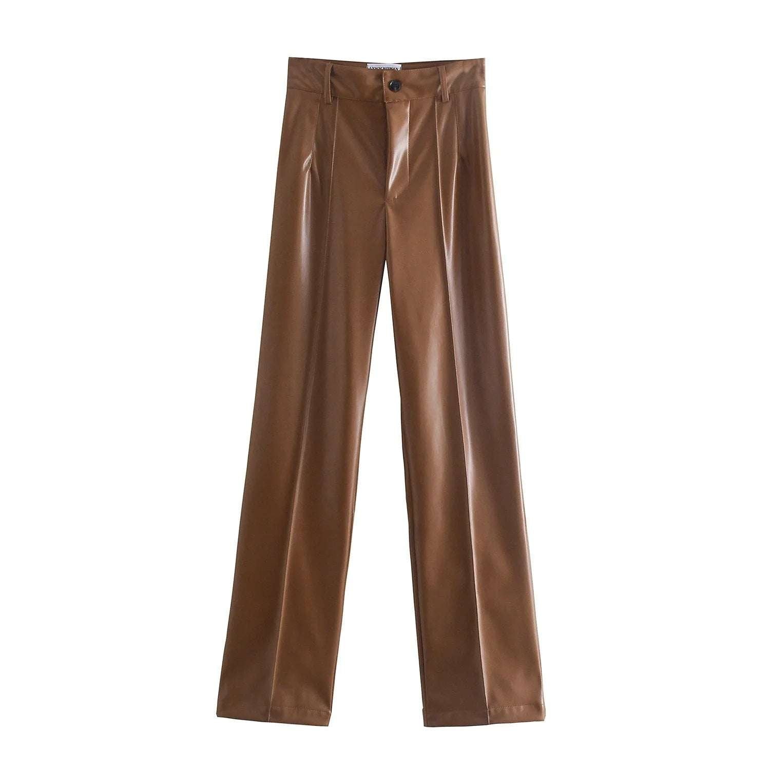 PU Leather Fashion, Slim Fit Trousers, Women Leather Pants - available at Sparq Mart