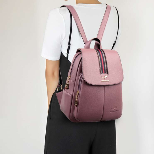 Leather Backpack Fashion, Multifunctional Work Backpack, Soft Leather Rucksack - available at Sparq Mart