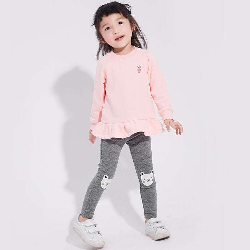 cozy girls outfit, toddler pleated dress, winter style dress - available at Sparq Mart