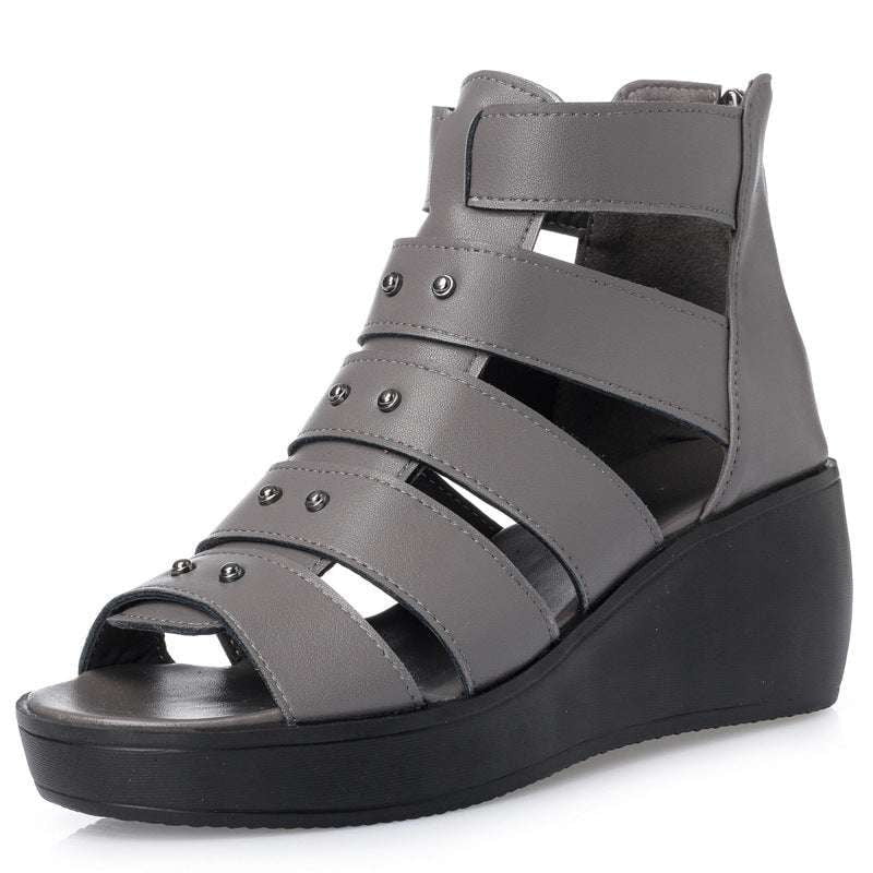 chunky heeled sandals, comfortable wedge sandals, thick sole sandals - available at Sparq Mart