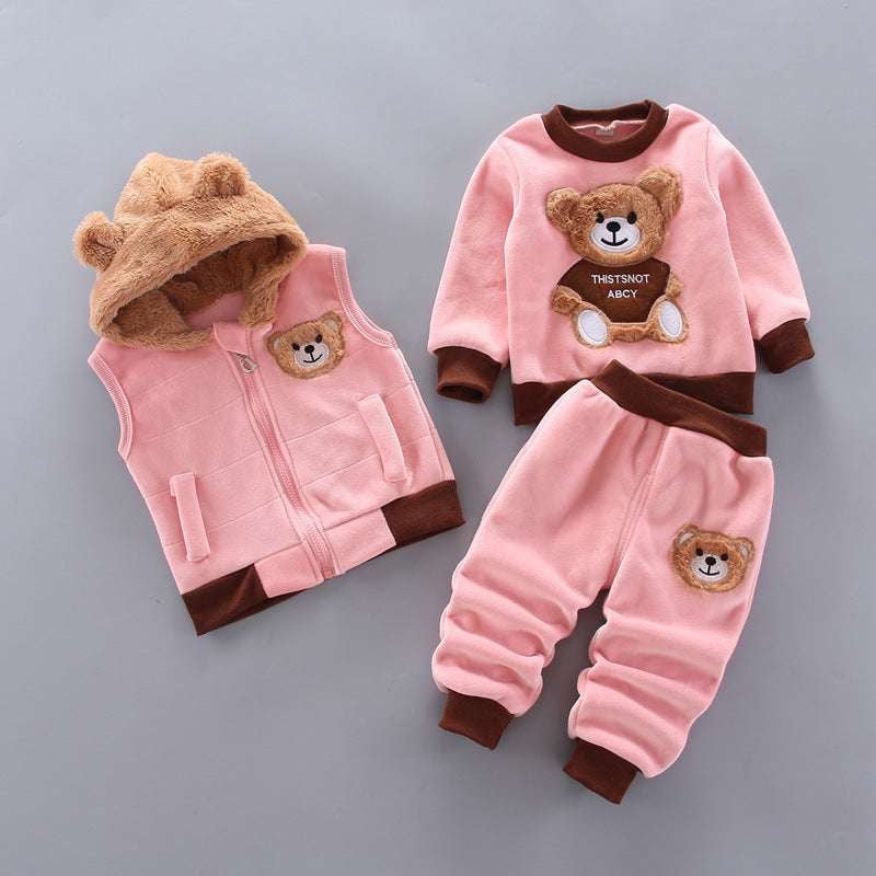 Cartoon Bear Toddler Outfit, Cozy Animal Playwear, Toddler Bear Costume Set - available at Sparq Mart