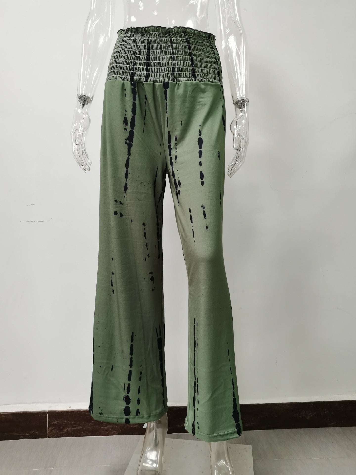 High Waist Pants Fashion, Wide Leg Elasticized Trouser, Women Casual Pocket Pants - available at Sparq Mart