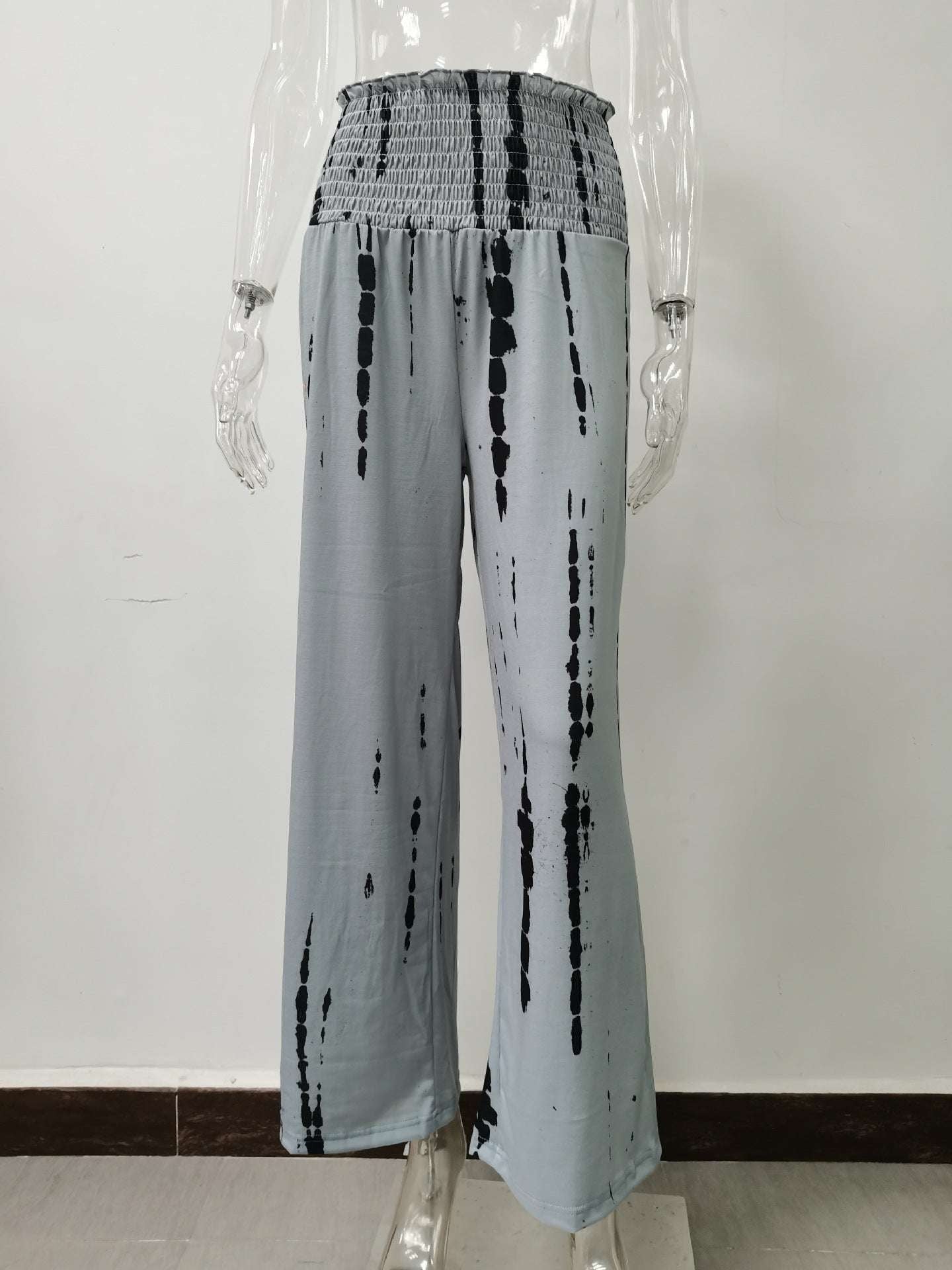 High Waist Pants Fashion, Wide Leg Elasticized Trouser, Women Casual Pocket Pants - available at Sparq Mart