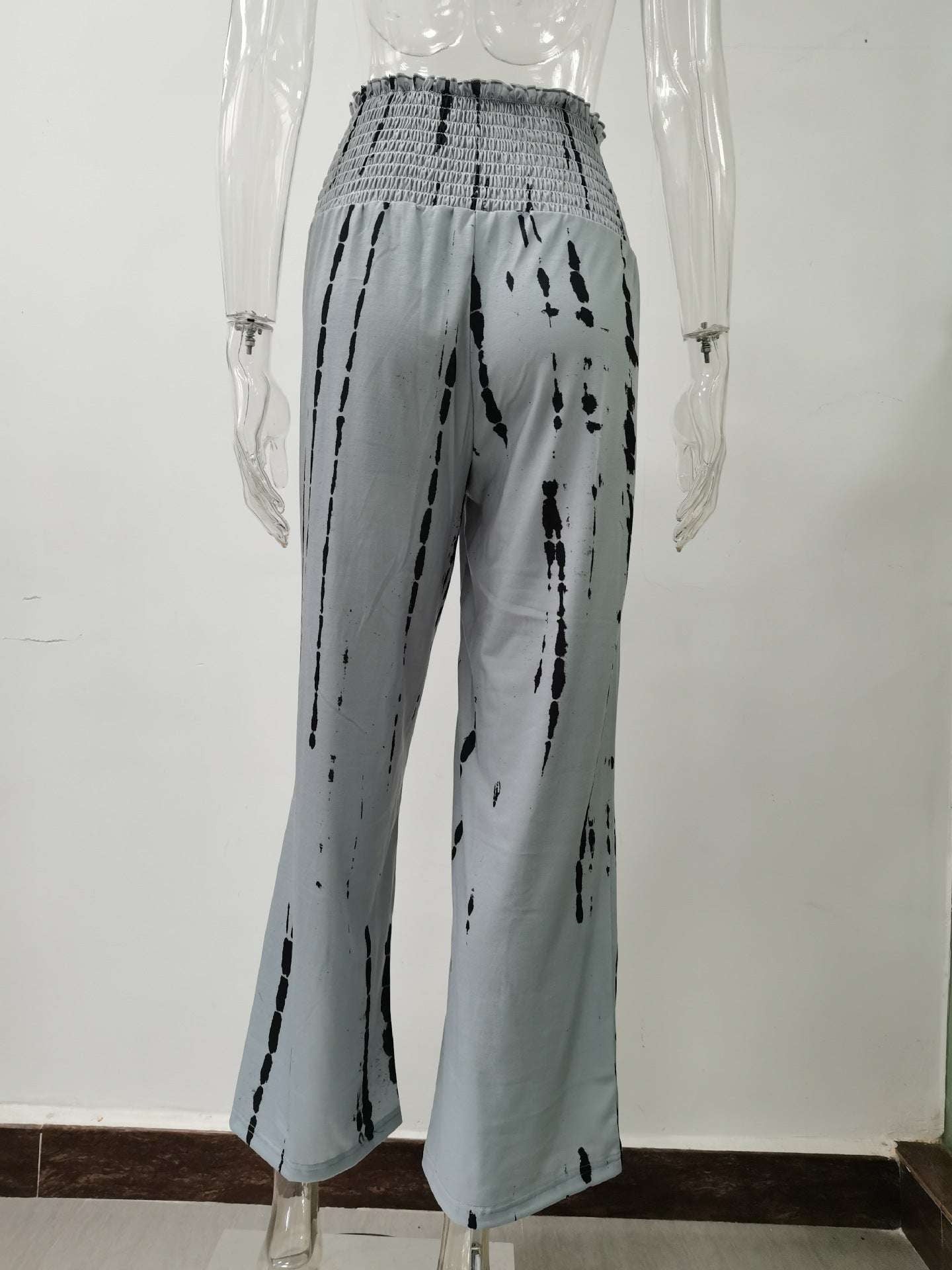 High Waist Pants Fashion, Wide Leg Elasticized Trouser, Women Casual Pocket Pants - available at Sparq Mart