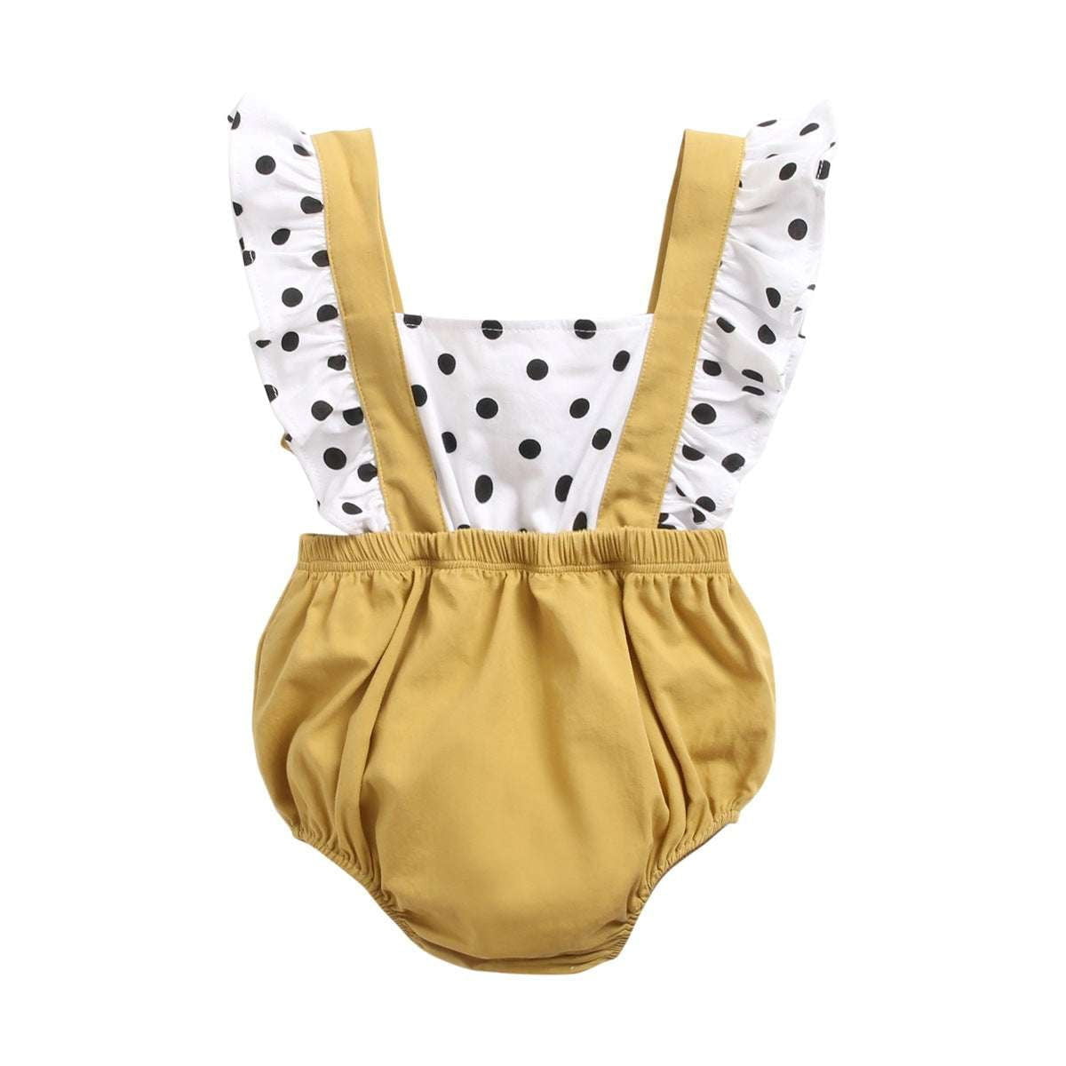 infant romper outfit, soft cotton romper, yellow baby romper - available at Sparq Mart