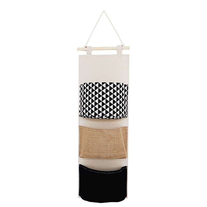 Artistic Hanging Bag, Cloth Wall Organizer, Linen Wall Storage - available at Sparq Mart