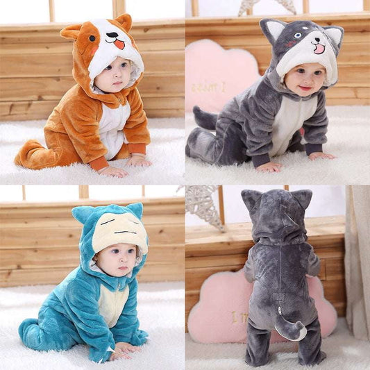 baby romper suits, cute animal onesies, infant jumpsuit outfit - available at Sparq Mart