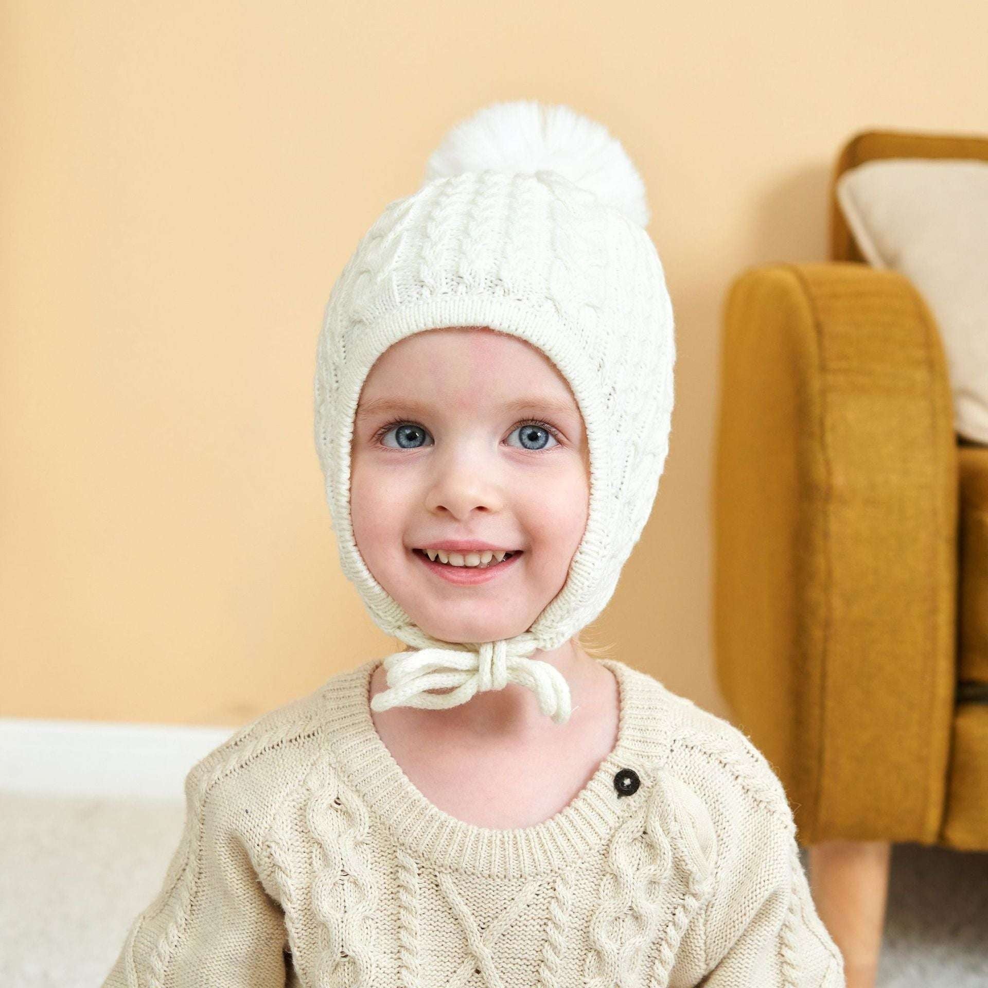 Baby Winter Knit Hat, Cute Toddler Winter Cap, Soft Acrylic Baby Beanie - available at Sparq Mart