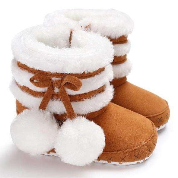 Cozy Winter Booties, Infant Booties Sizes, Pom Pom Footwear - available at Sparq Mart