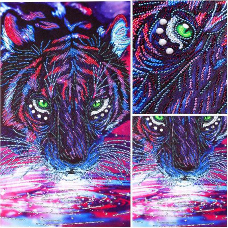 art kits, Diamond Painting DIY, Tiger design - available at Sparq Mart