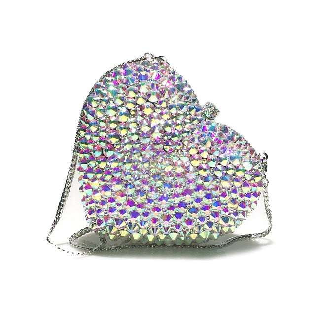 diamond party purse, elegant evening bags, luxury crystal clutch - available at Sparq Mart