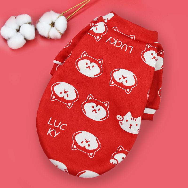 Cute Pet Sweaters, Printed Cartoon Dog Clothes - available at Sparq Mart