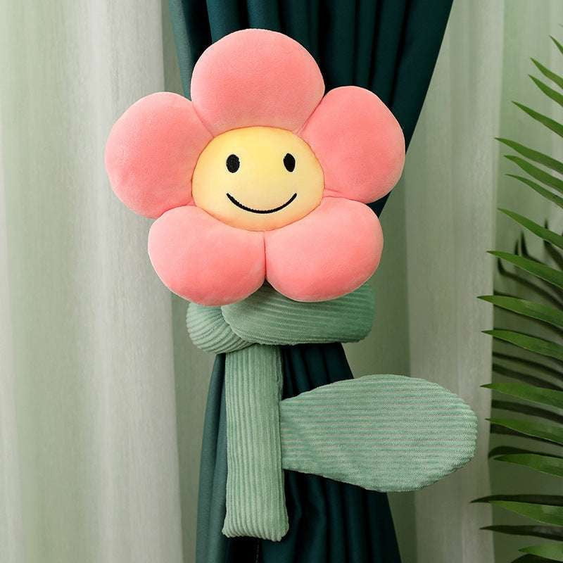 Cartoon Curtain Buckles, Plush Curtain Accessories, Sunflower Curtain Holders - available at Sparq Mart