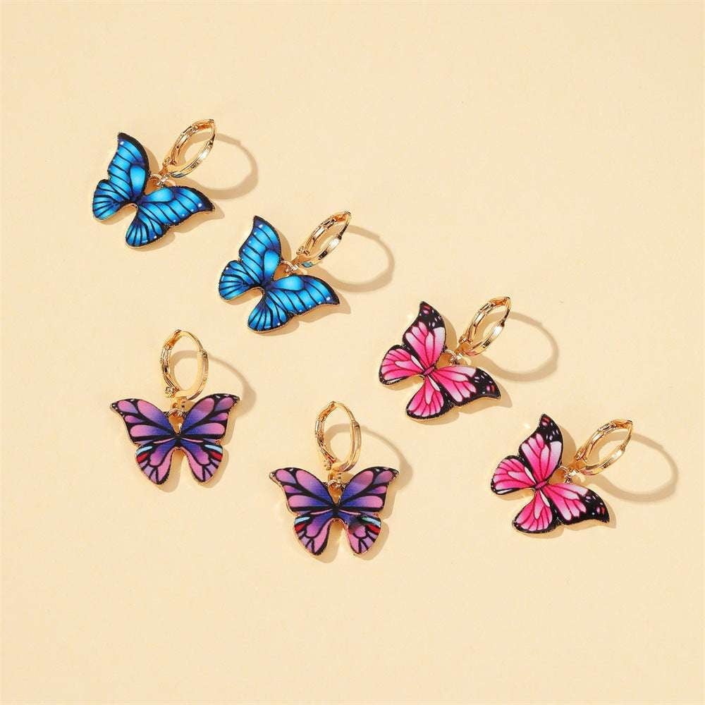 butterfly ear jewelry, colorful buckle earrings, dreamy stud earrings - available at Sparq Mart