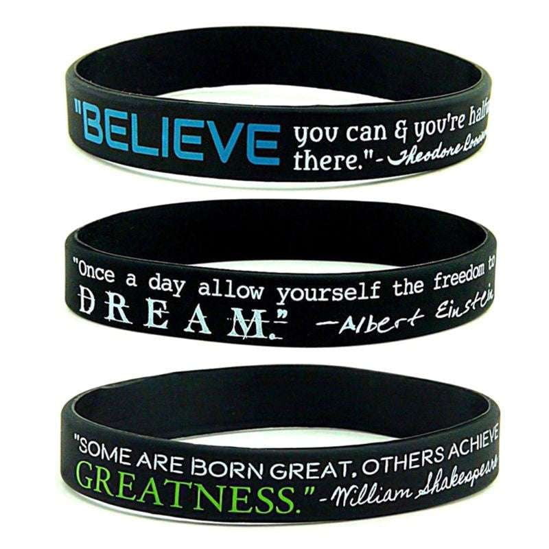 Dream Motivation Band, Inspiring Bracelet Accessory, Silicone Wrist Band - available at Sparq Mart