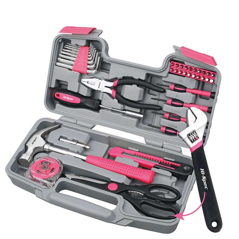 Carbon Steel Tools, Household Toolbox Set, Pink Repair Kit - available at Sparq Mart