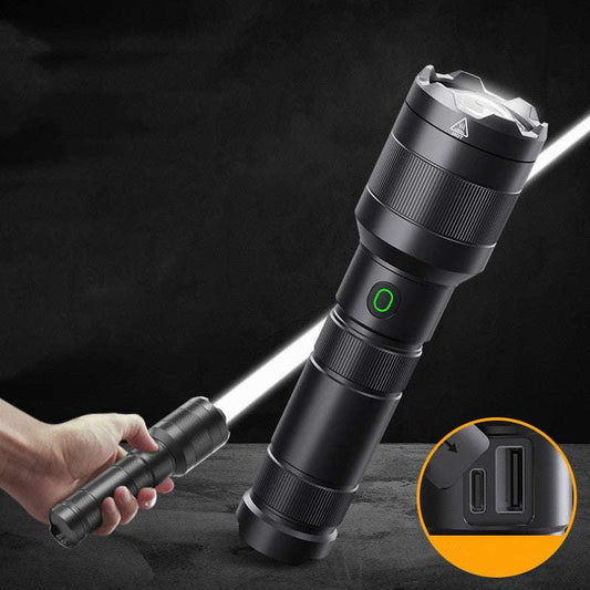 Rechargeable LED Torch, Strong Outdoor Flashlight, Waterproof Tactical Flashlight - available at Sparq Mart