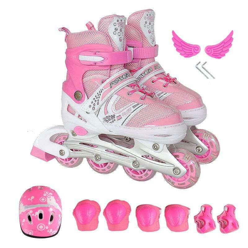 Adjustable Rollerblades., Flash Wheel Sneakers, Kids Skate Shoes - available at Sparq Mart