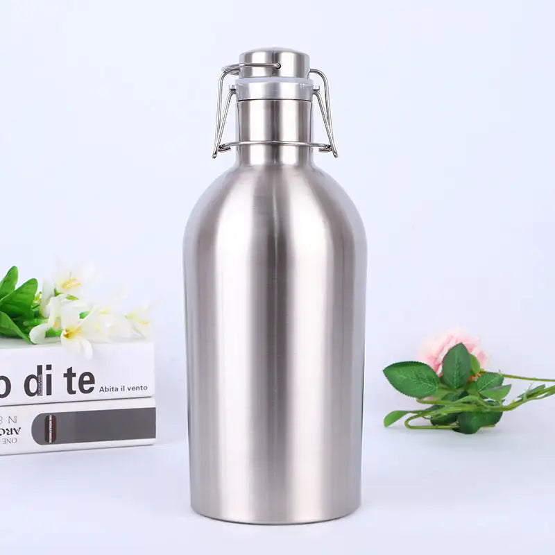 and beer barrel flask, double layer flask, stainless hip flask - available at Sparq Mart