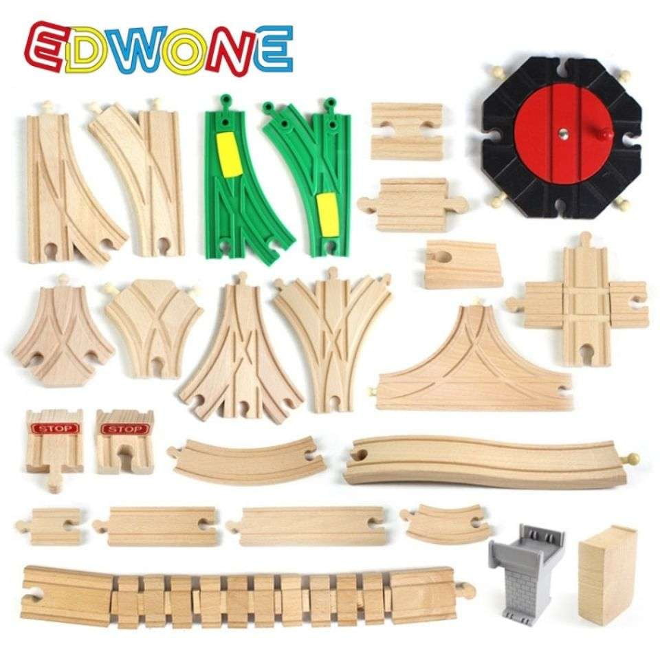 Children's Puzzle Sets, Educational Building Blocks, Wood Train Toy - available at Sparq Mart