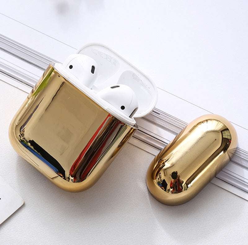 Electroplated Earphone Protective Cover, Stylish Bluetooth Earphone Shell, Wireless Earbud Charging Case - available at Sparq Mart