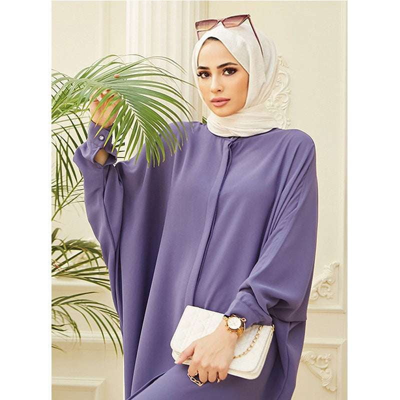 batwing sleeve dress, church service attire, elegant worship dress - available at Sparq Mart