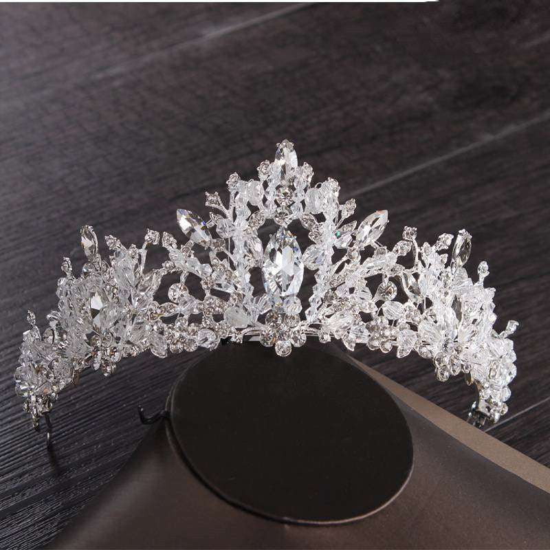 Bridal Tiara Elegance, Sparkling Birthday Crown, White Wedding Accessories - available at Sparq Mart